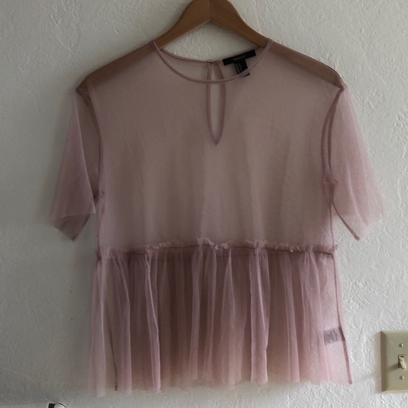 Forever 21 Tops - FOREVER 21 SHEER MESH TOP